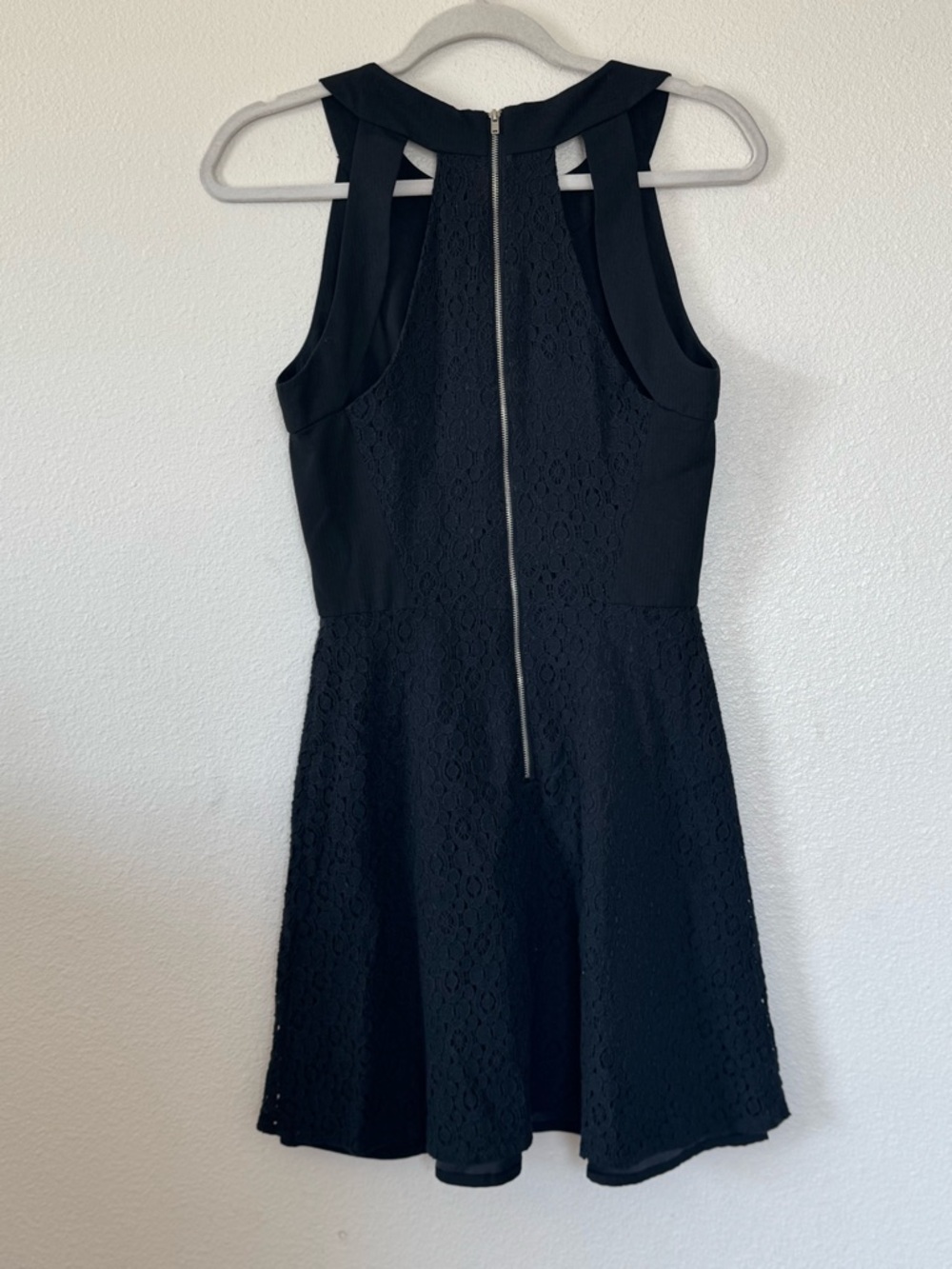 W118 By Walter Baker Black Lace Sleeveless A Line Dress Fit Flare Cotton XS - Picture 4 of 10
